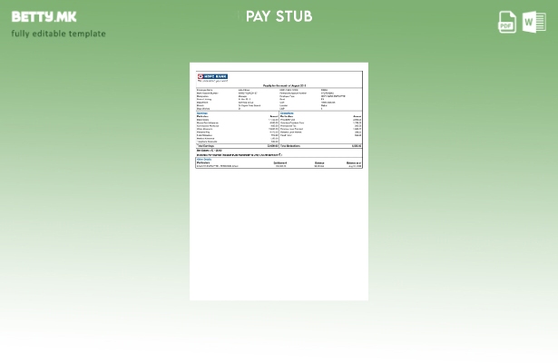 Шаблон за уплатница во модерен стил индиски HDFC банка